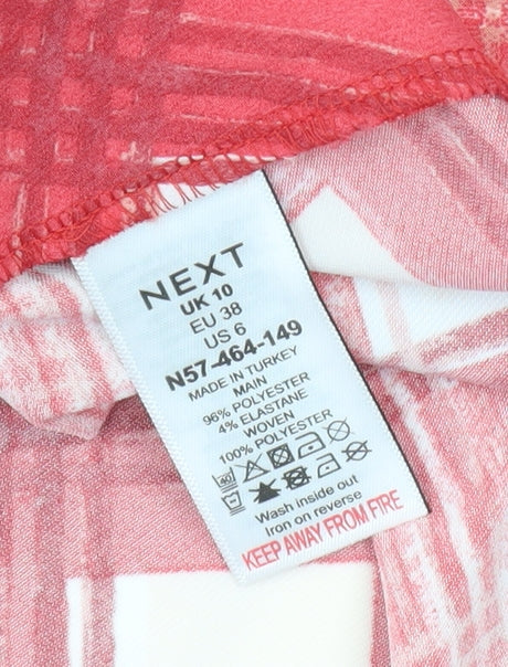 NEXT Women's Red Geometric Blouse Size 10