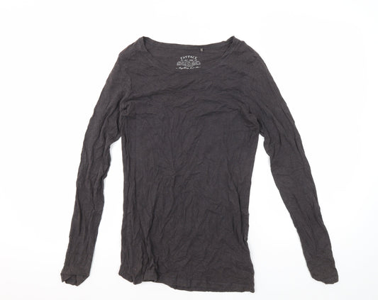 Fatface Women's Black Long Sleeve T-Shirt, Size 6, Cotton Modal