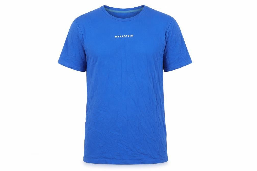 MP Men's Blue Crew Neck T-Shirt, Medium, Cotton Blend