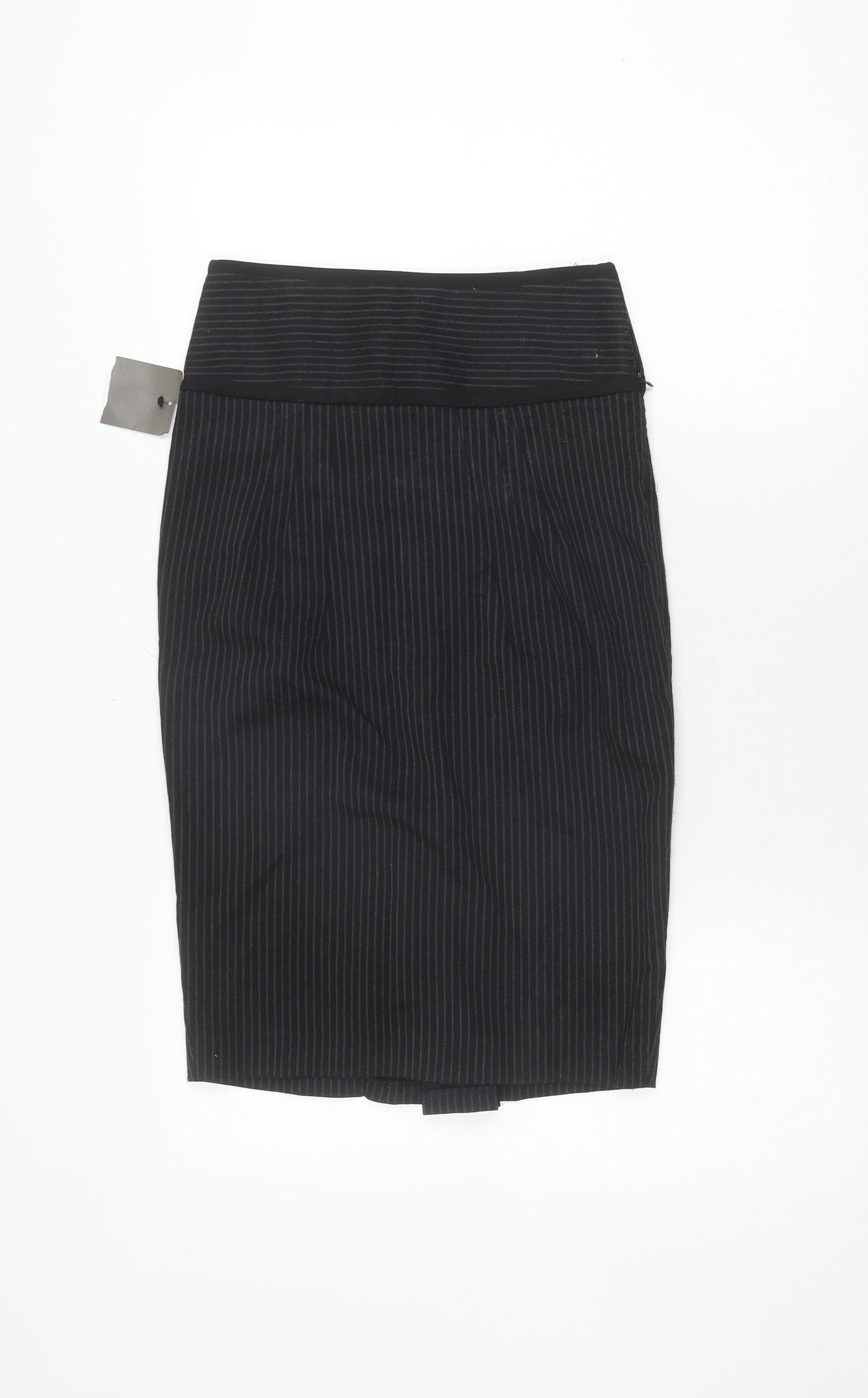 Zara Basic Women's Black XS Pencil Striped Skirt