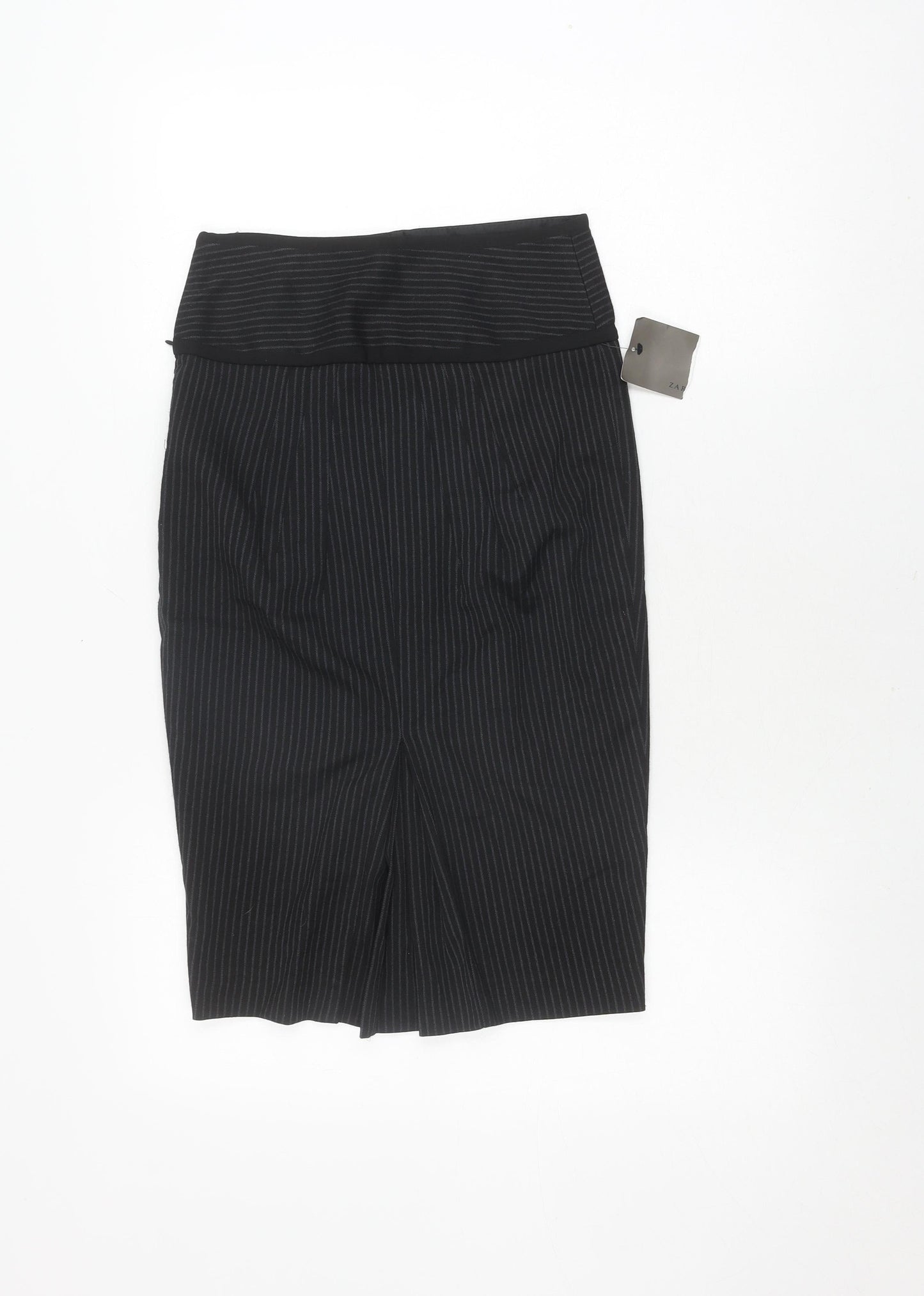 Zara Basic Women's Black XS Pencil Striped Skirt