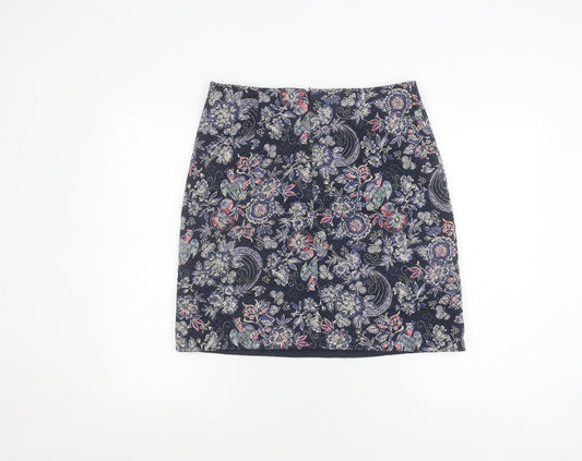 Monsoon Women's Blue Floral Pencil Skirt Size 10