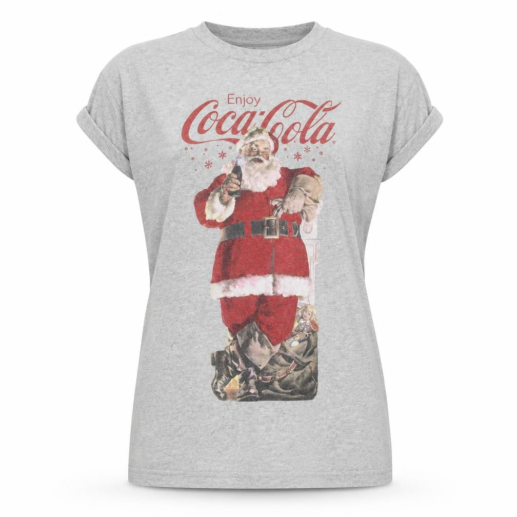 Unisex Adultss UK Size R Coca-Cola Grey Cotton Blend T-Shirt