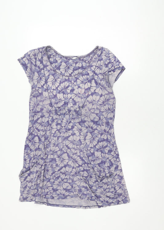 White Stuff Women's Purple Floral Shift Dress Size 14