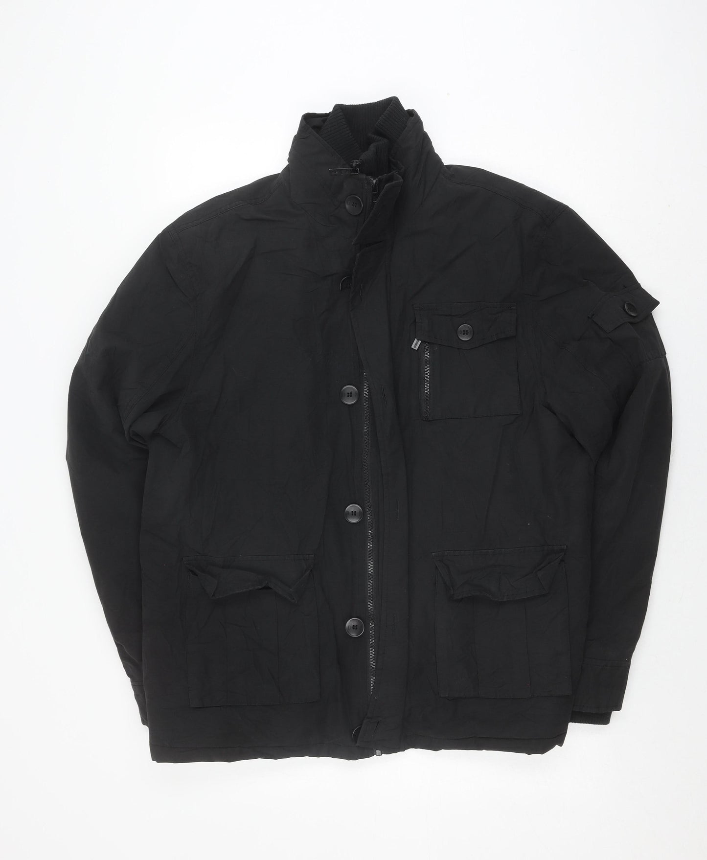 Dissident Men's Black Bomber Jacket L for Casual Autumn/Winter