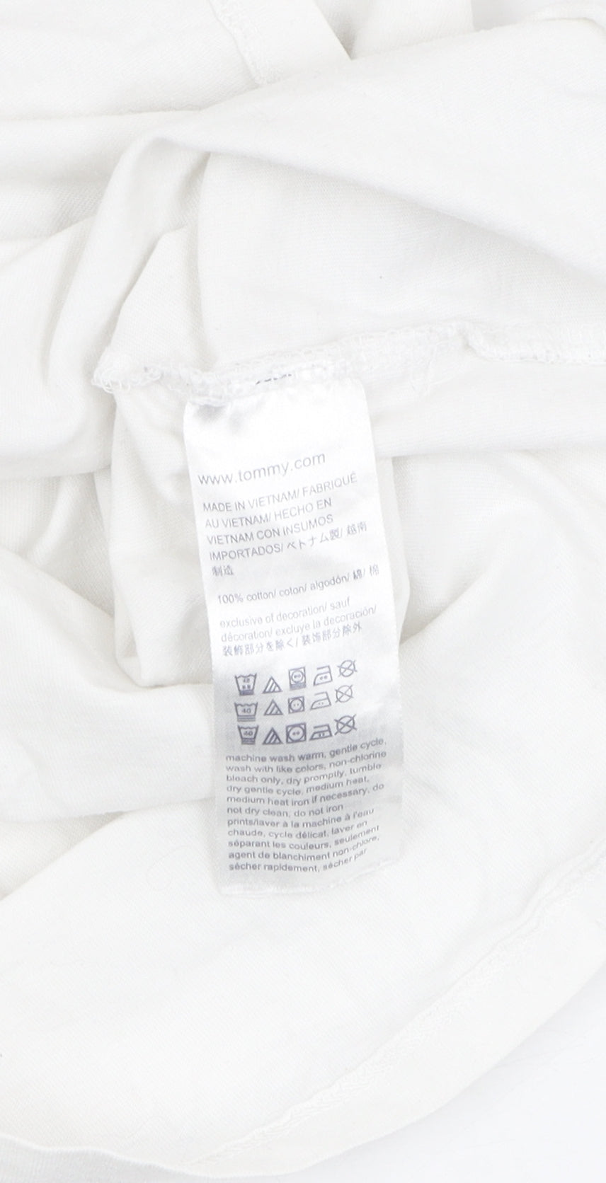 Tommy Hilfiger Unisex White S Jersey T-Shirt