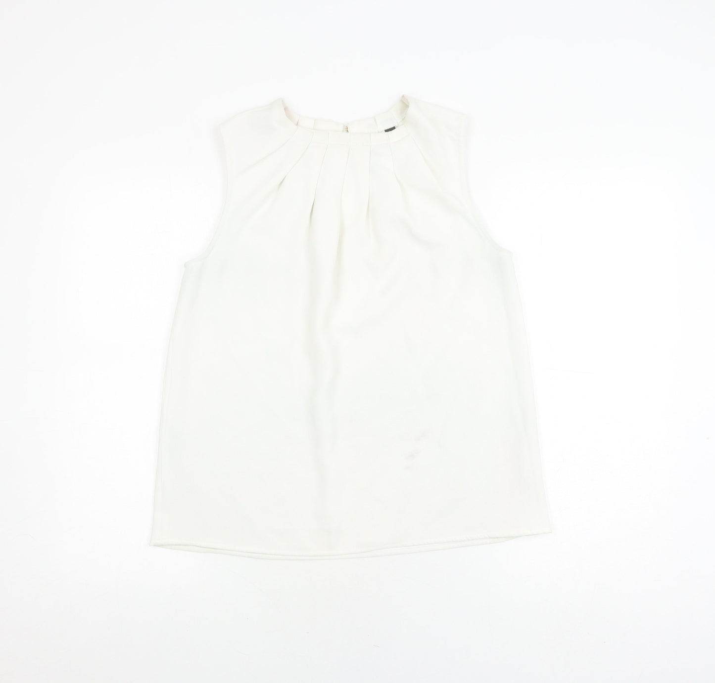 Mango Women's White Sleeveless Blouse Size 14