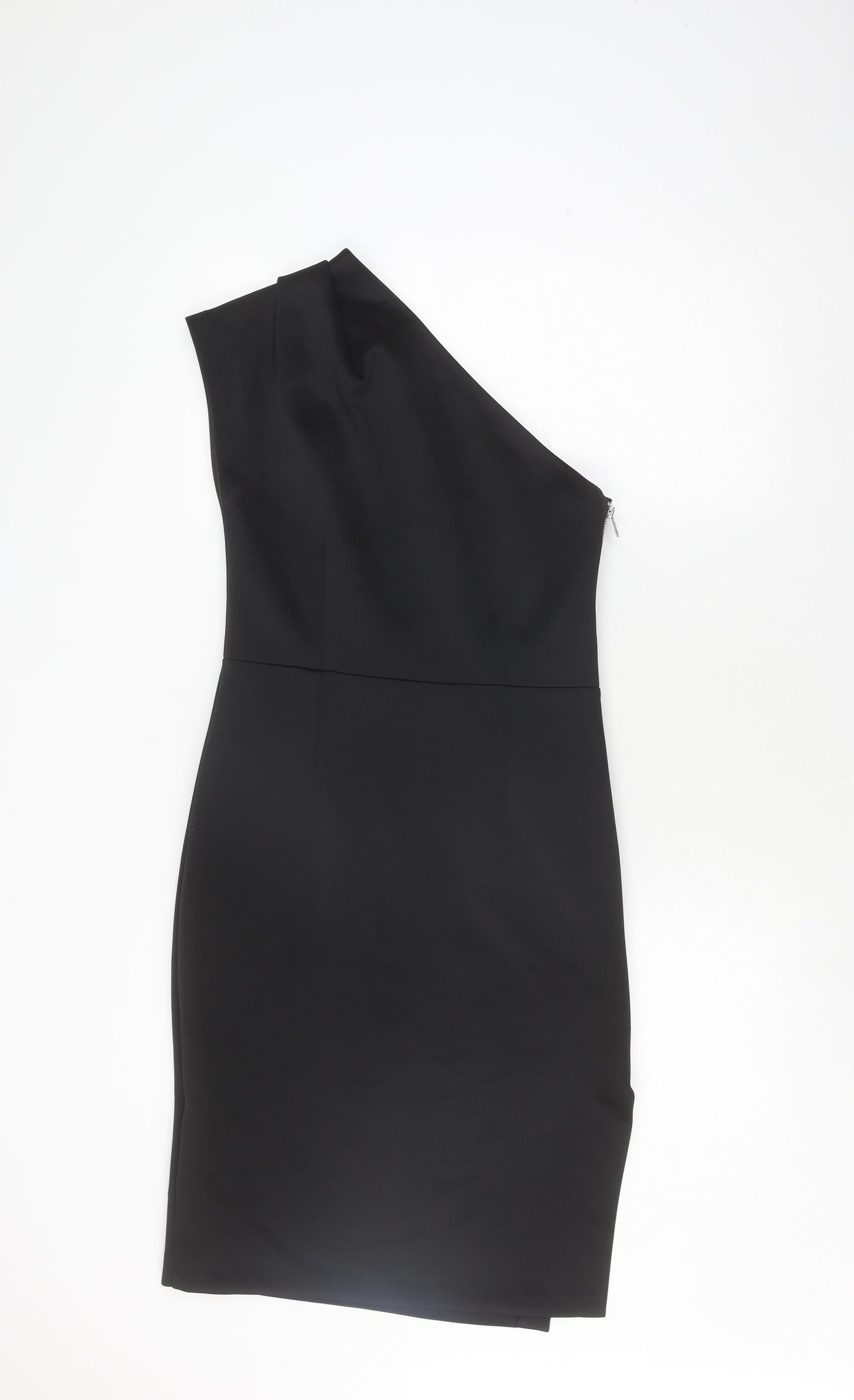 Label Lab Women's Black One-Shoulder Sheath Dress Size 10