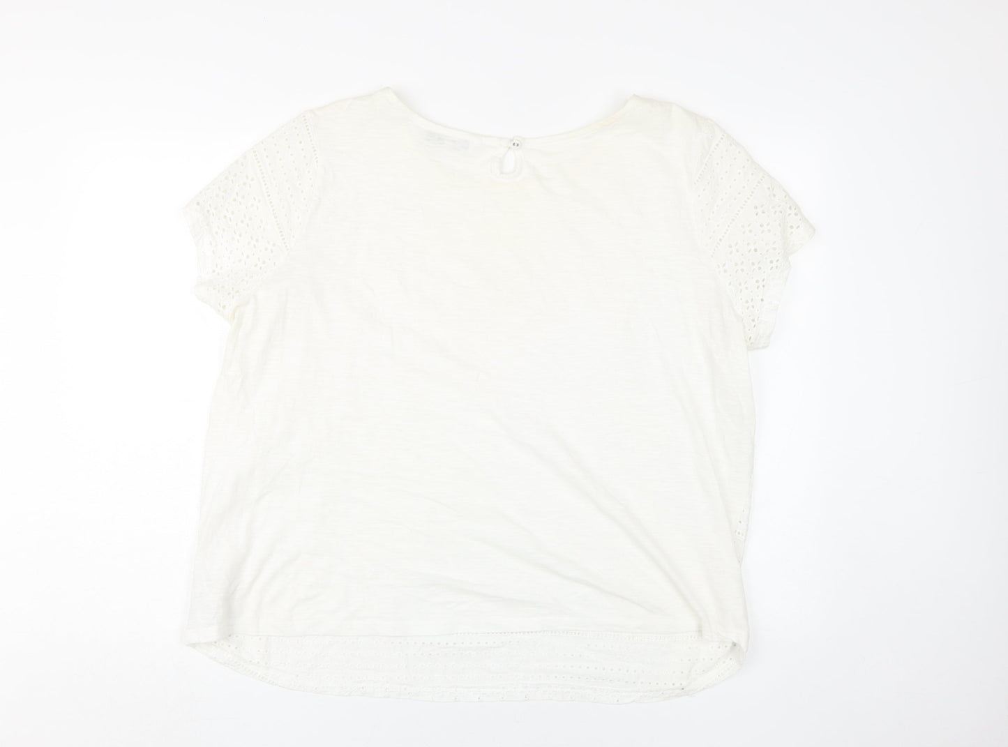 Debenhams Women's Ivory Blouse Size 20 Round Neck