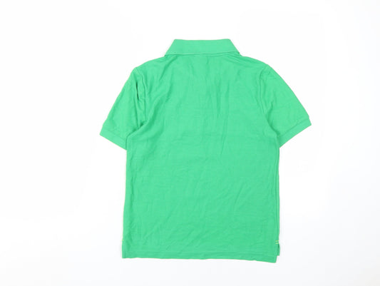 Slazenger Boys Green Polo Shirt, Size 9-10, Logo Accent