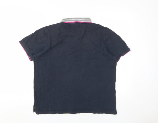 Henri Lloyd Unisex Black Polo Shirt XL Button-Up