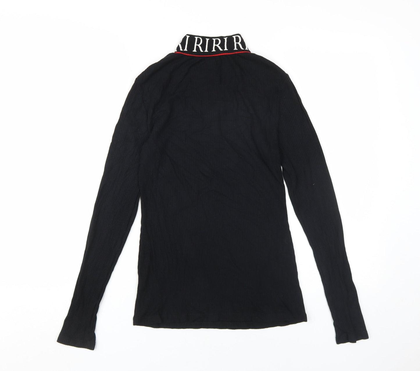 River Island Women's Black Polo Top Size 8