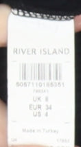 River Island Women's Black Polo Top Size 8