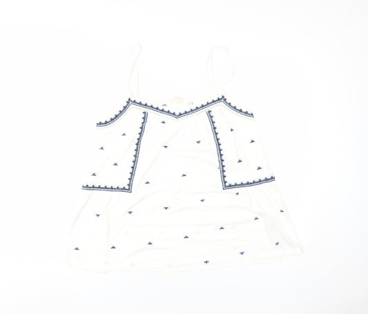 Fat Face Women's White Camisole Tank - Size 12