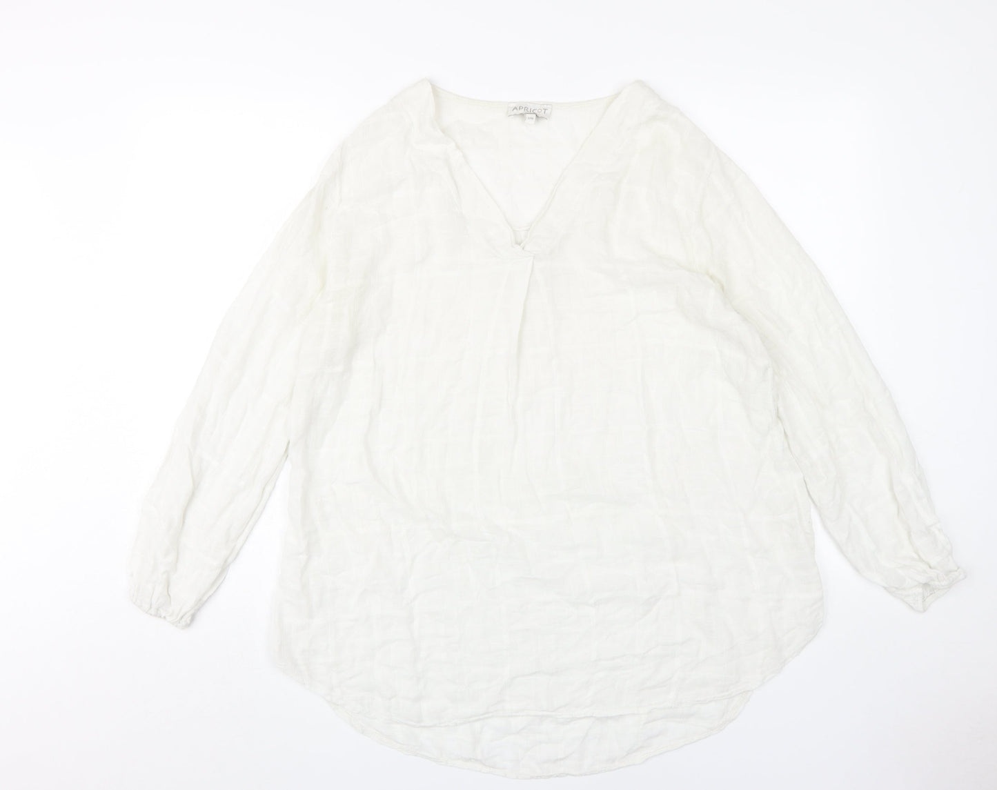 Apricot Women's White Cotton Blouse - Size S