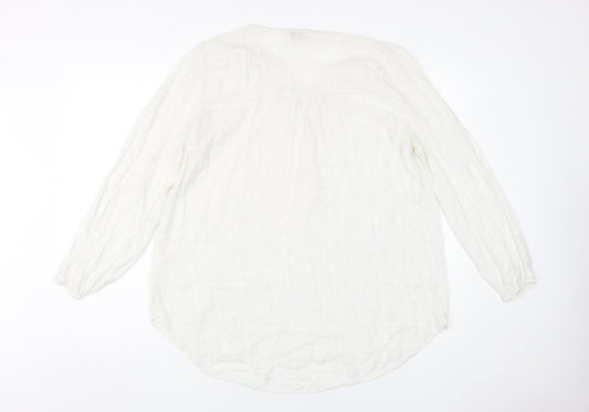 Apricot Women's White Cotton Blouse - Size S