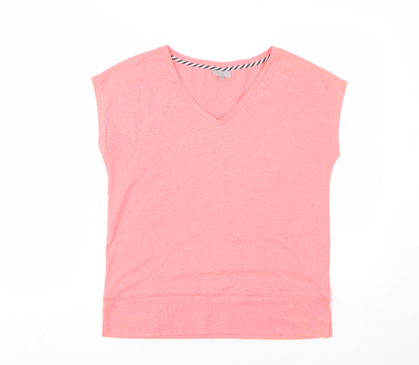 Oliver Bonas Women's Pink V-Neck Sleeveless T-Shirt Size 8