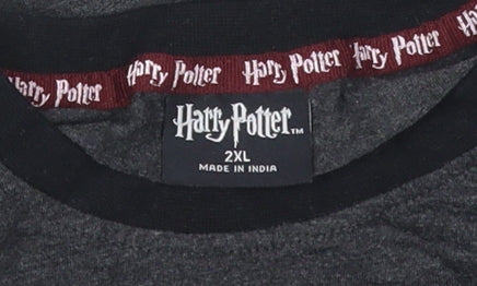 Harry Potter Unisex Adults Black 2XL Basic T-Shirt