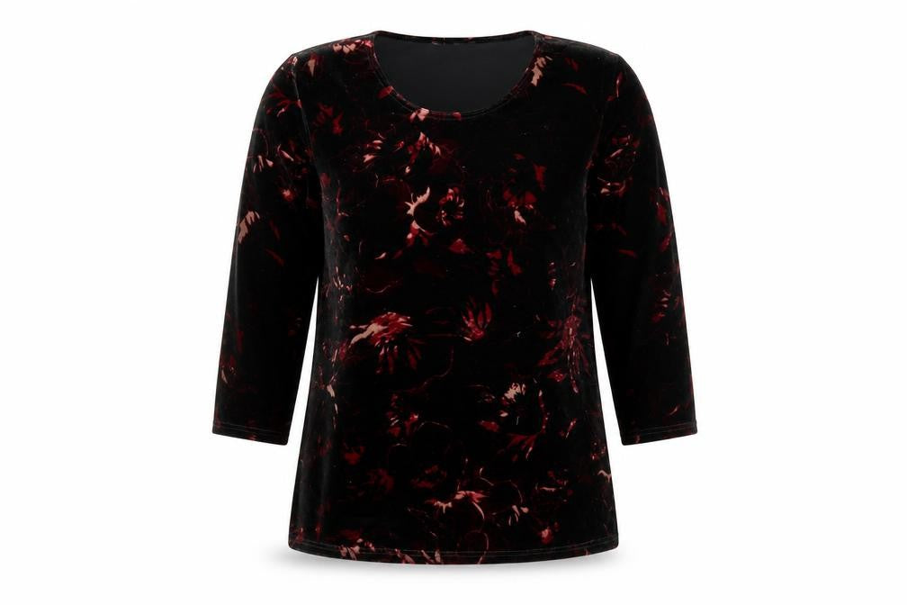 Juipa Women's Black Velvet Tunic UK Size 14
