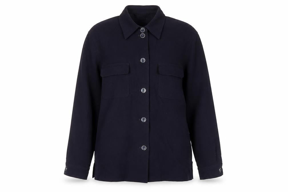 B.B. Womens Sport Black Button-Up Wool Shirt - Size 10