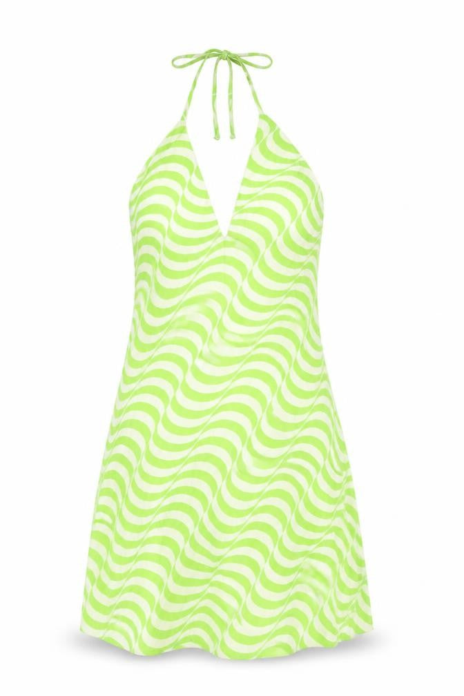 Zara Women’s Green A-Line Halter Dress Size S