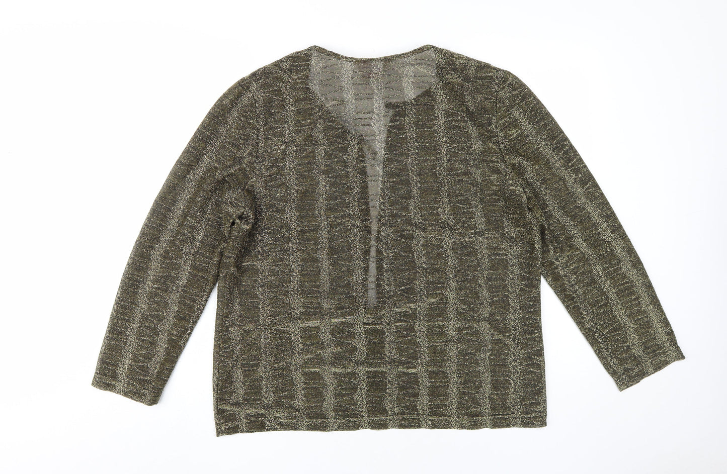 J. Ribkoff Women's Black Open-Knit Cardigan, Size 16