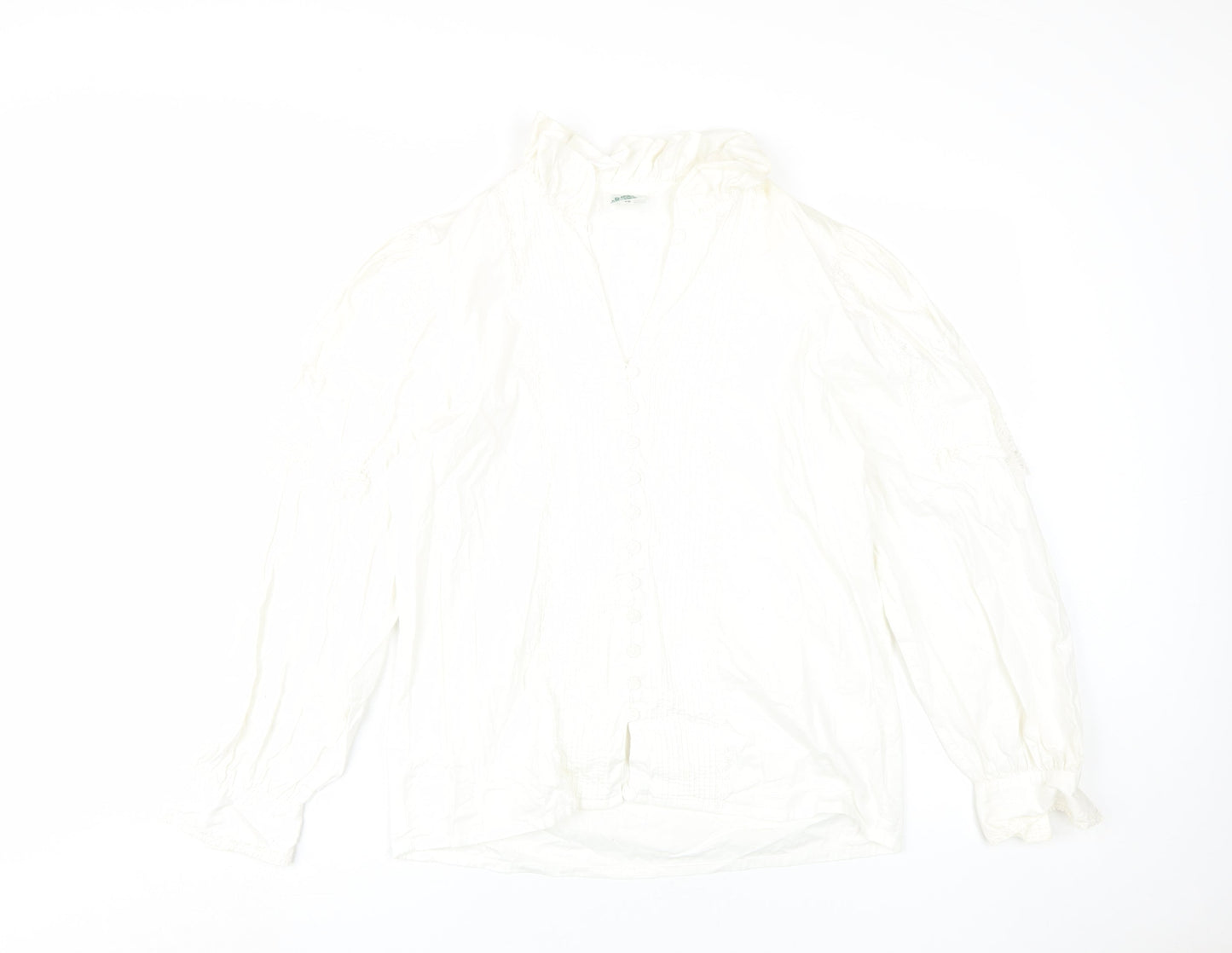 Baumenshmid Women's White Long Sleeve Blouse Size 10