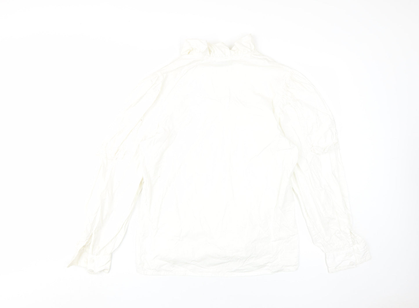 Baumenshmid Women's White Long Sleeve Blouse Size 10