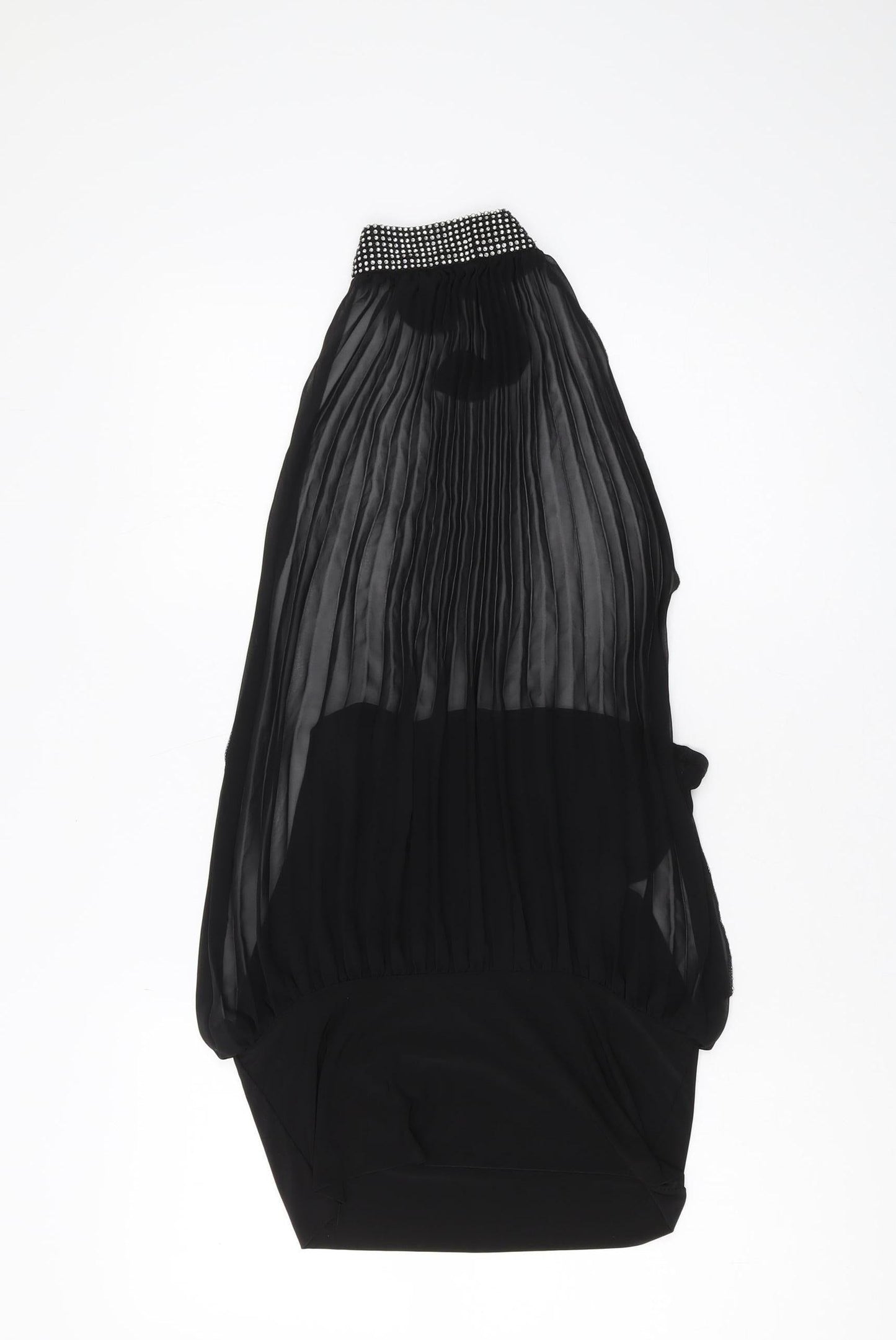 Effgee Women's Black Beaded Camisole Halter Blouse