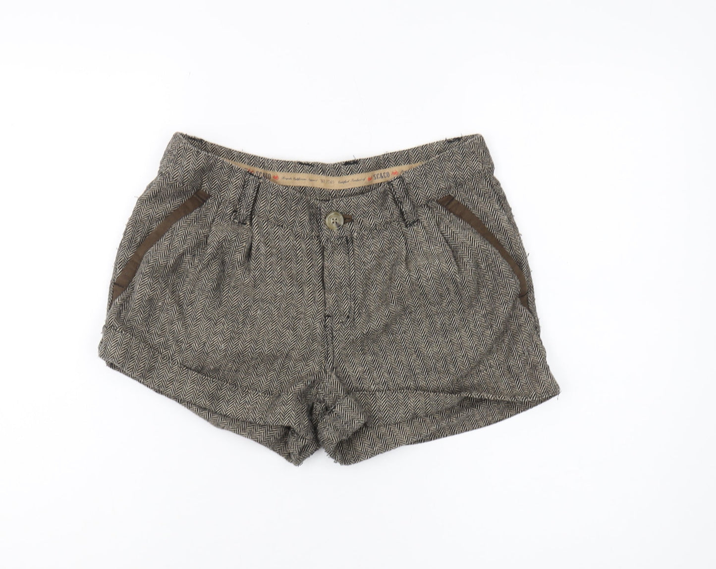 SoulCal & Co Women's Brown Herringbone Chino Shorts, Size 6