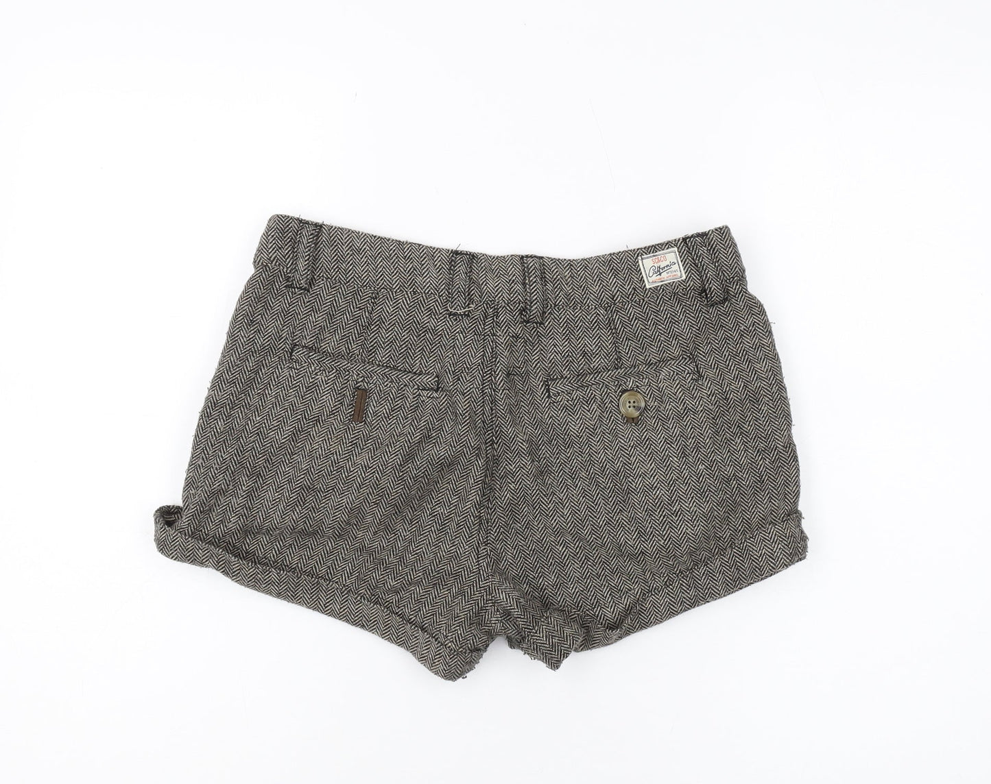 SoulCal & Co Women's Brown Herringbone Chino Shorts, Size 6