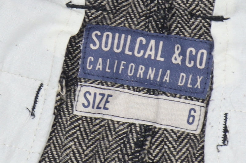 SoulCal & Co Women's Brown Herringbone Chino Shorts, Size 6