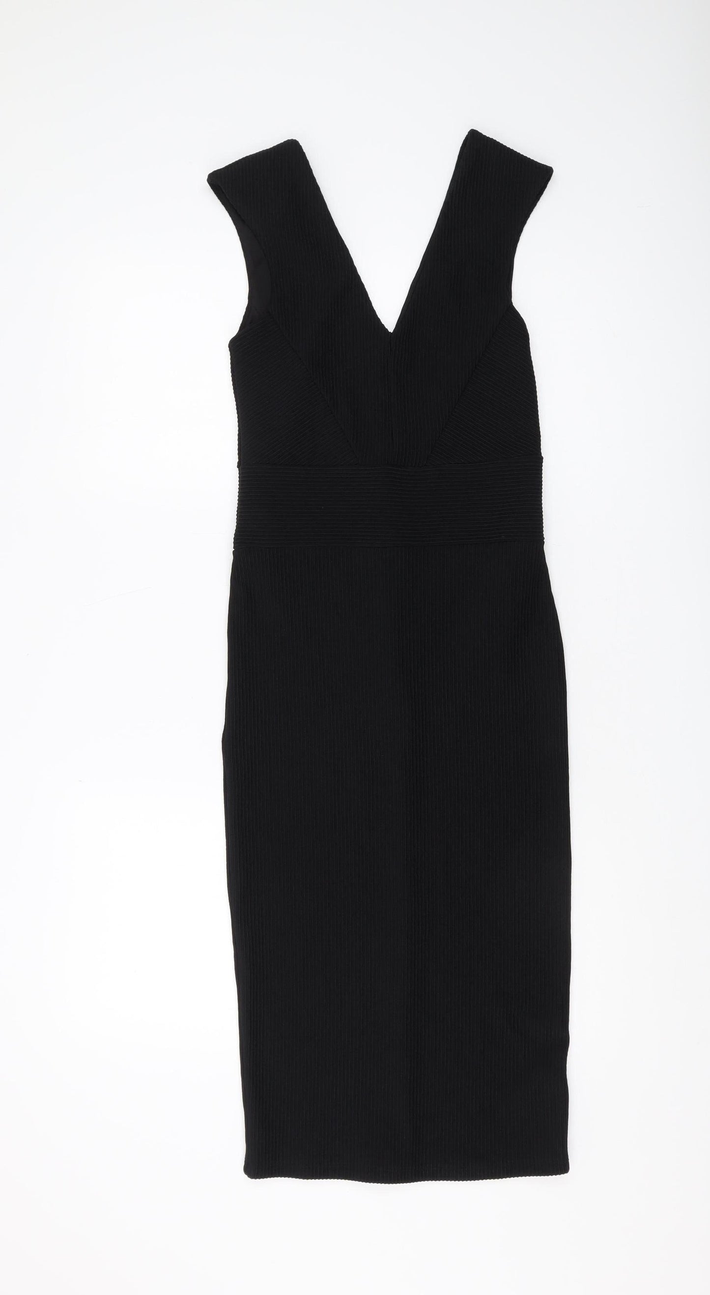 Miss Selfridge Women Black Size 8 Sheath Dress