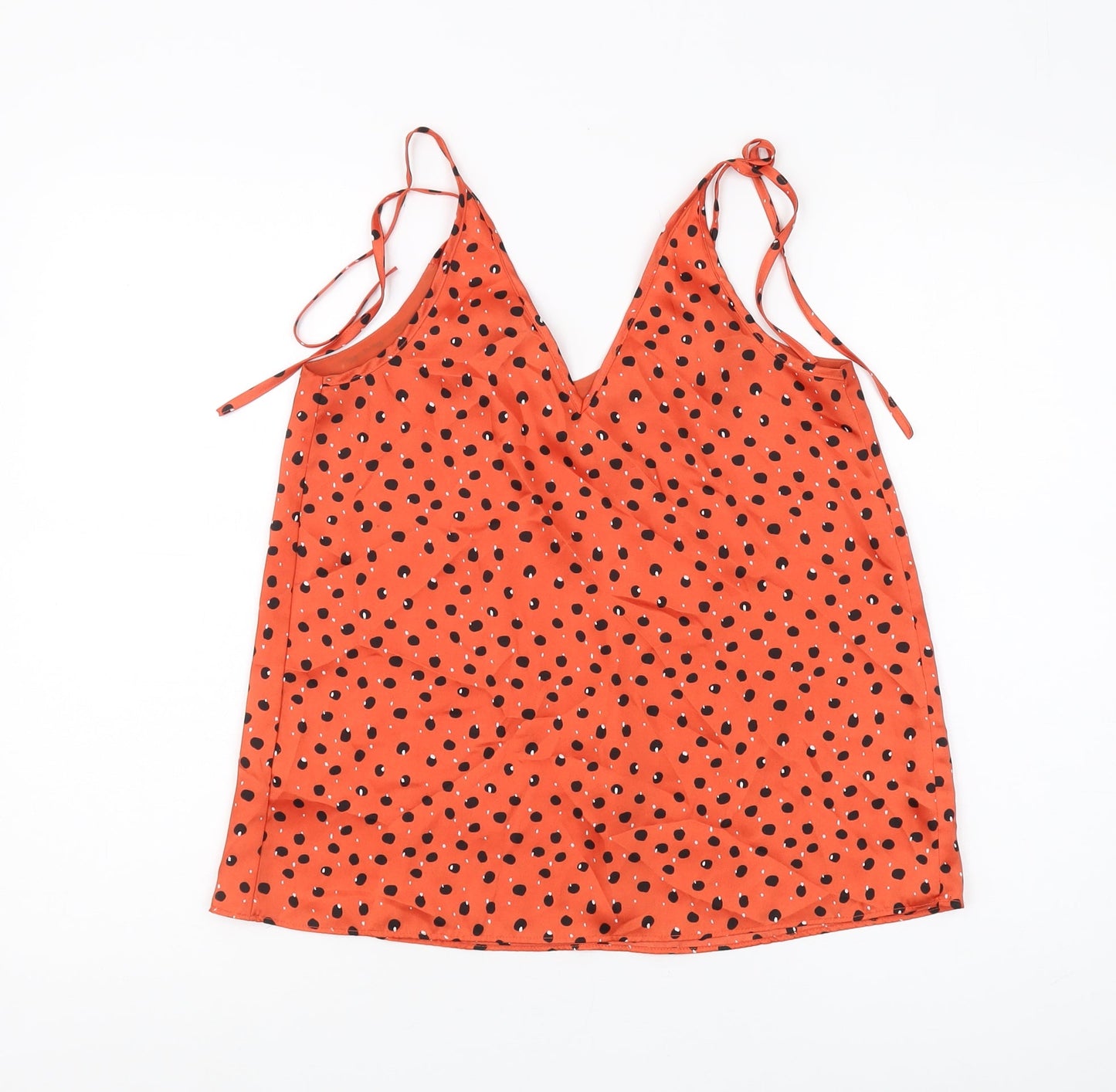 River Island Women’s Orange Polka Dot Camisole Tank Top