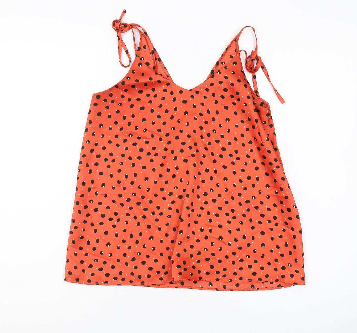 River Island Women’s Orange Polka Dot Camisole Tank Top