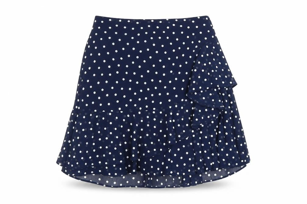 Marks and Spencer Women's Blue Polka Dot Wrap Skirt