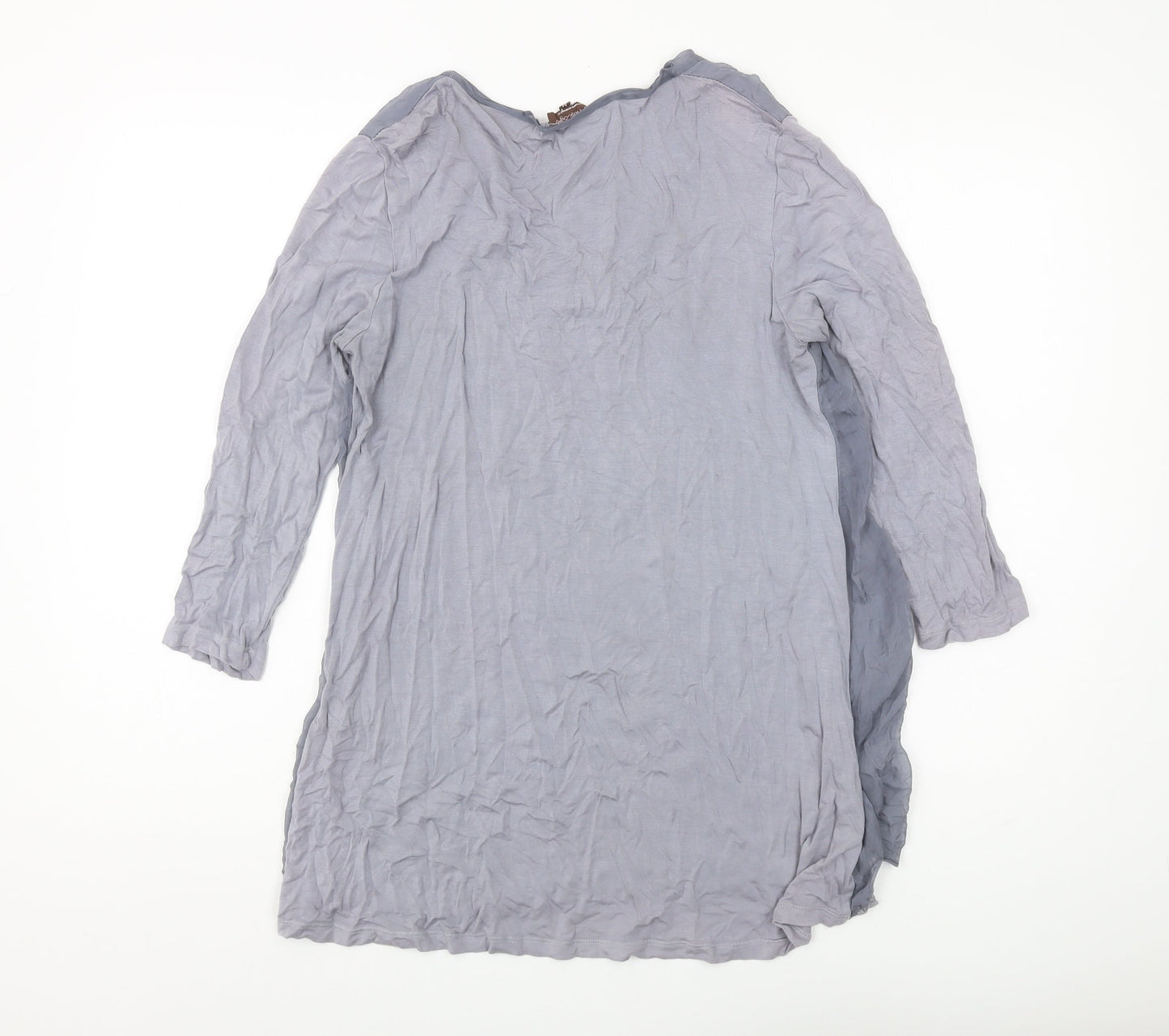 Phase Eight Grey Women's Tunic M 3/4 Sleeve Cotton Blend