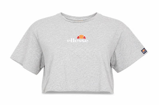 Womens UK Size 10 ellesse Grey 100% Cotton T-Shirt