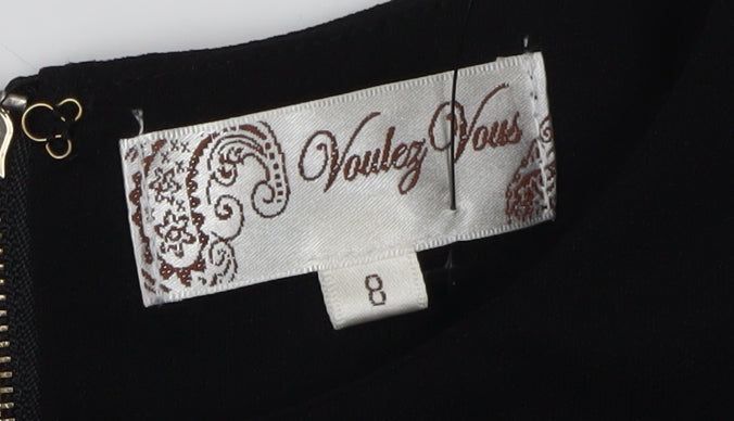 Voulez Vous Women's Black Size 8 Sheath Dress