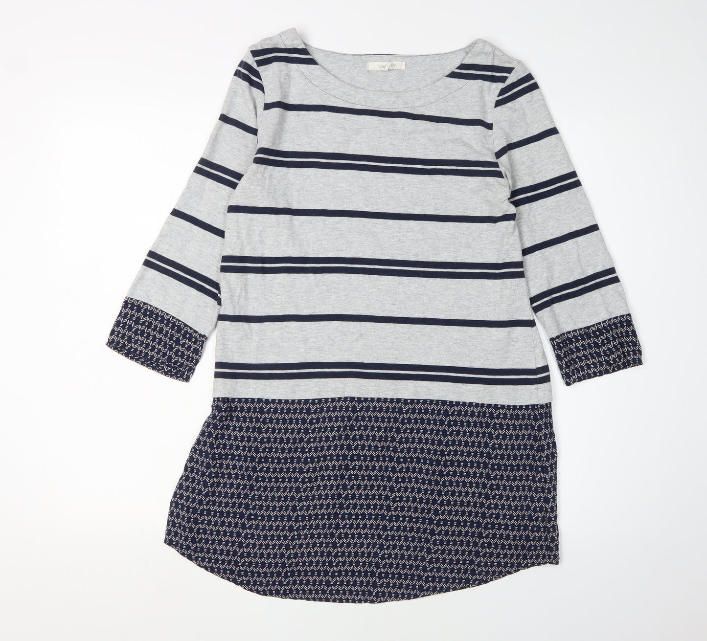 White Stuff Women's Grey Striped Tunic Size 10