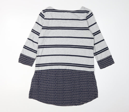 White Stuff Women's Grey Striped Tunic Size 10