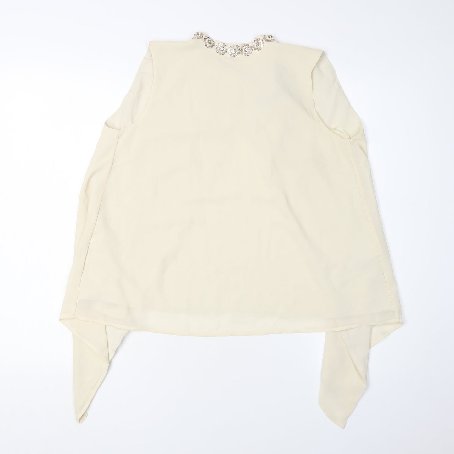 Marks and Spencer Women Beige Sleeveless Top, Size 8