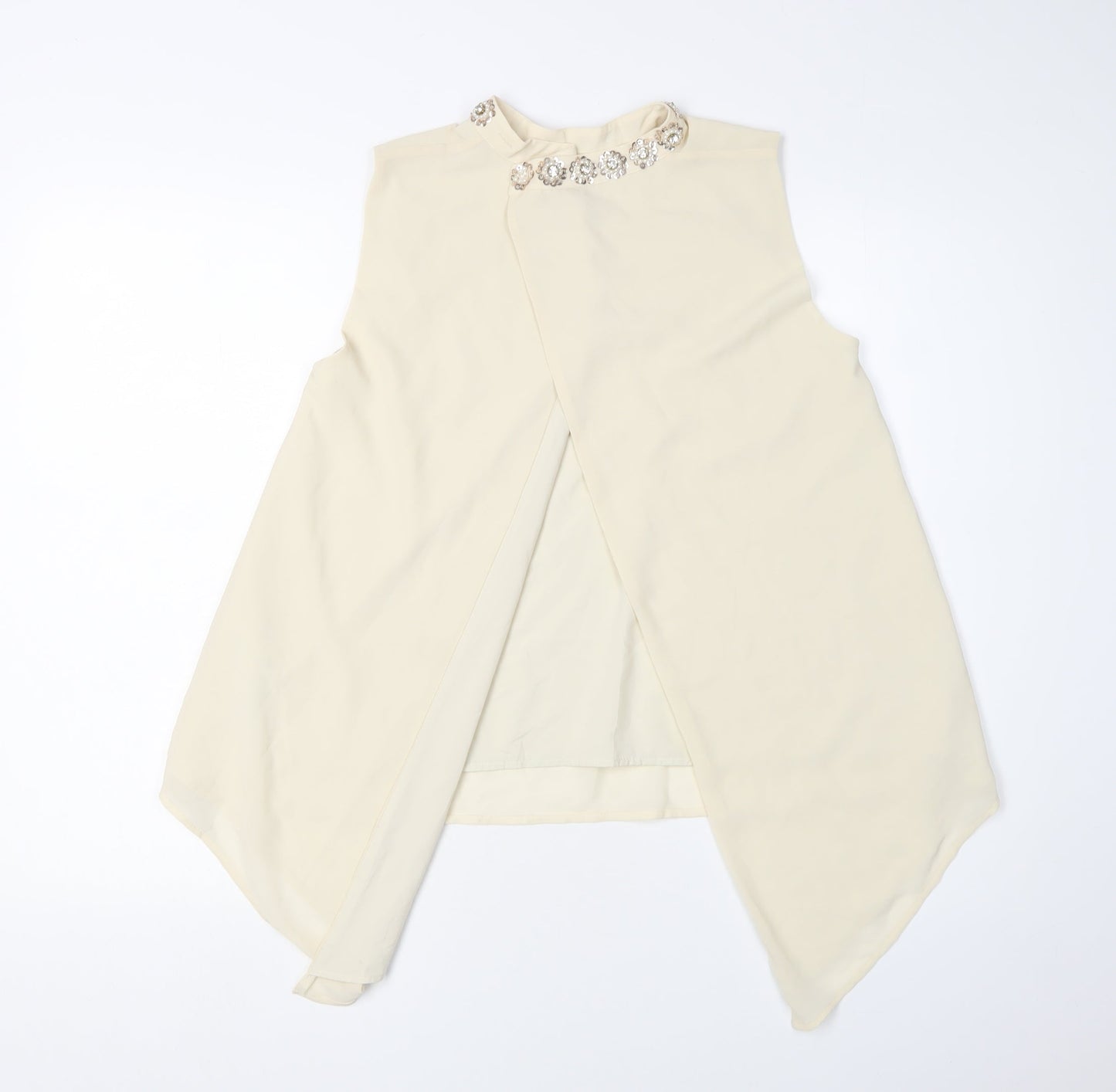Marks and Spencer Women Beige Sleeveless Top, Size 8