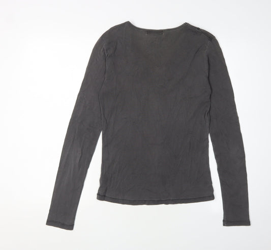 Long Tall Sally Women's Black V-Neck Top Size 10