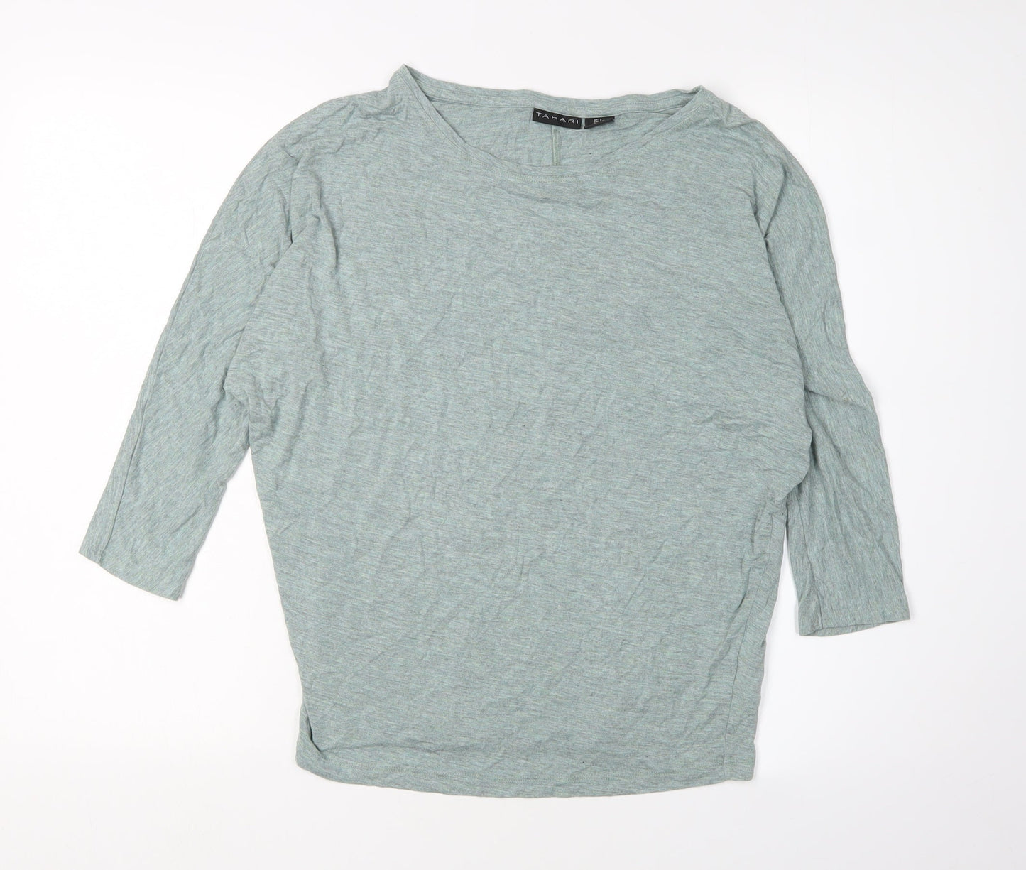 Tahari Women's Green 3/4 Sleeve Basic Blouse S