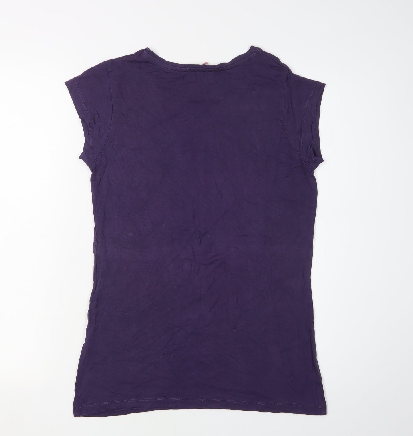 Elle Sport Women's Purple T-Shirt UK 10 Short Sleeve