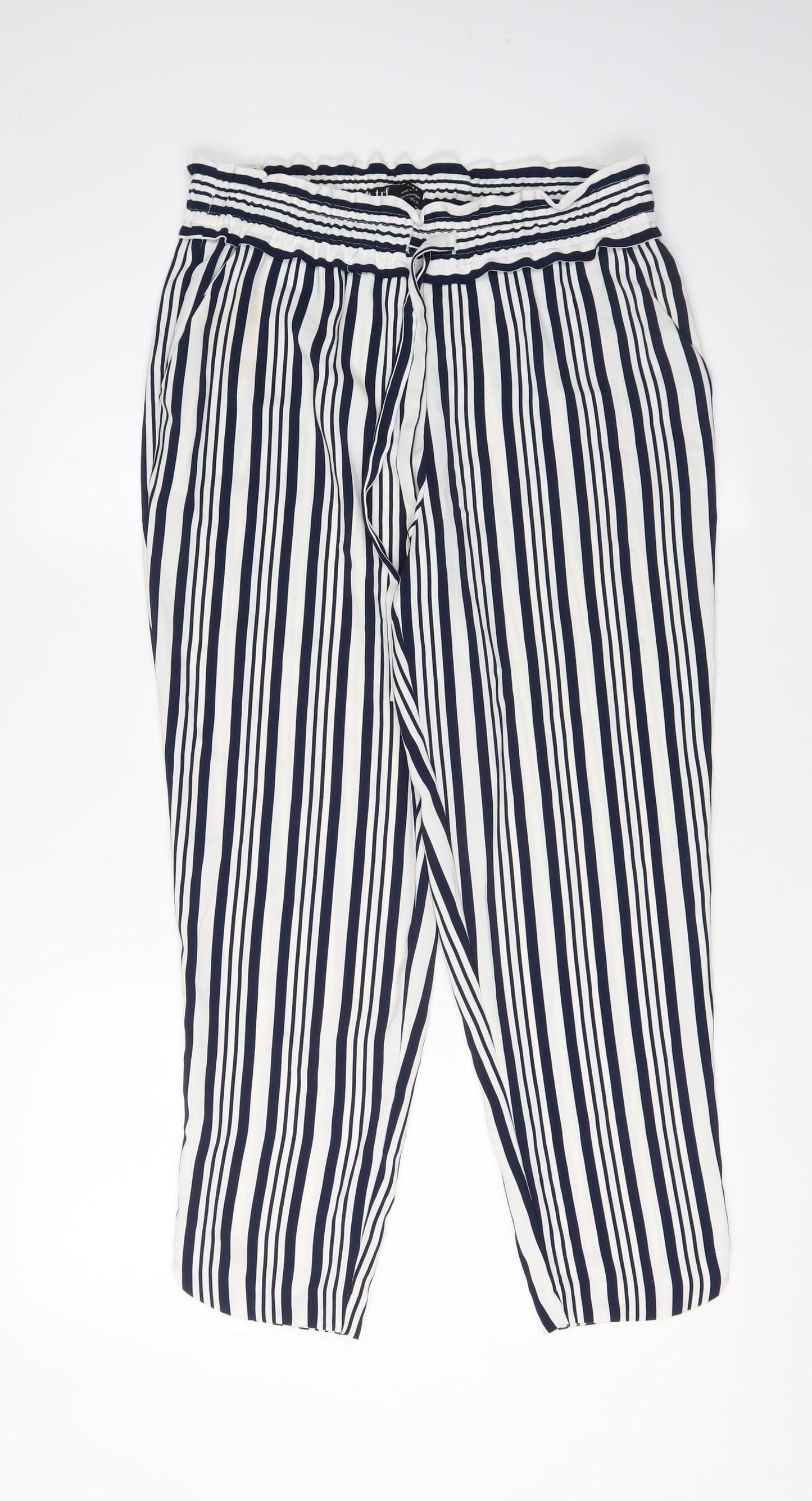 Zara Women's Multicoloured Cropped Trousers, Medium