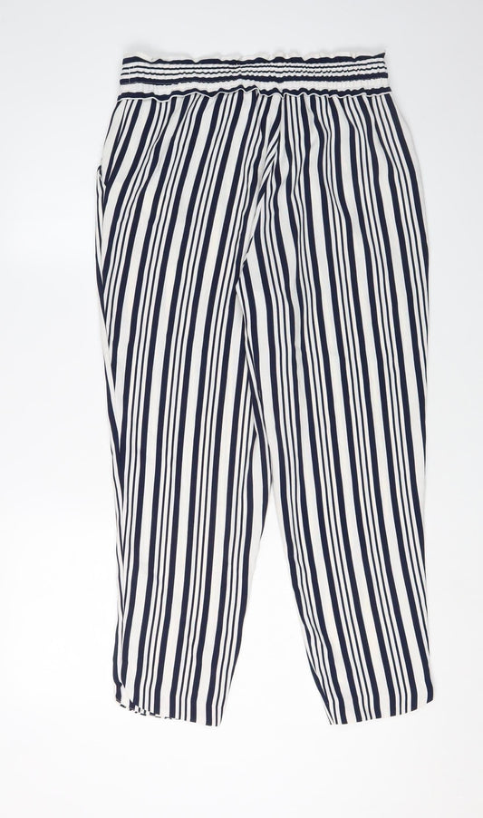 Zara Women's Multicoloured Cropped Trousers, Medium