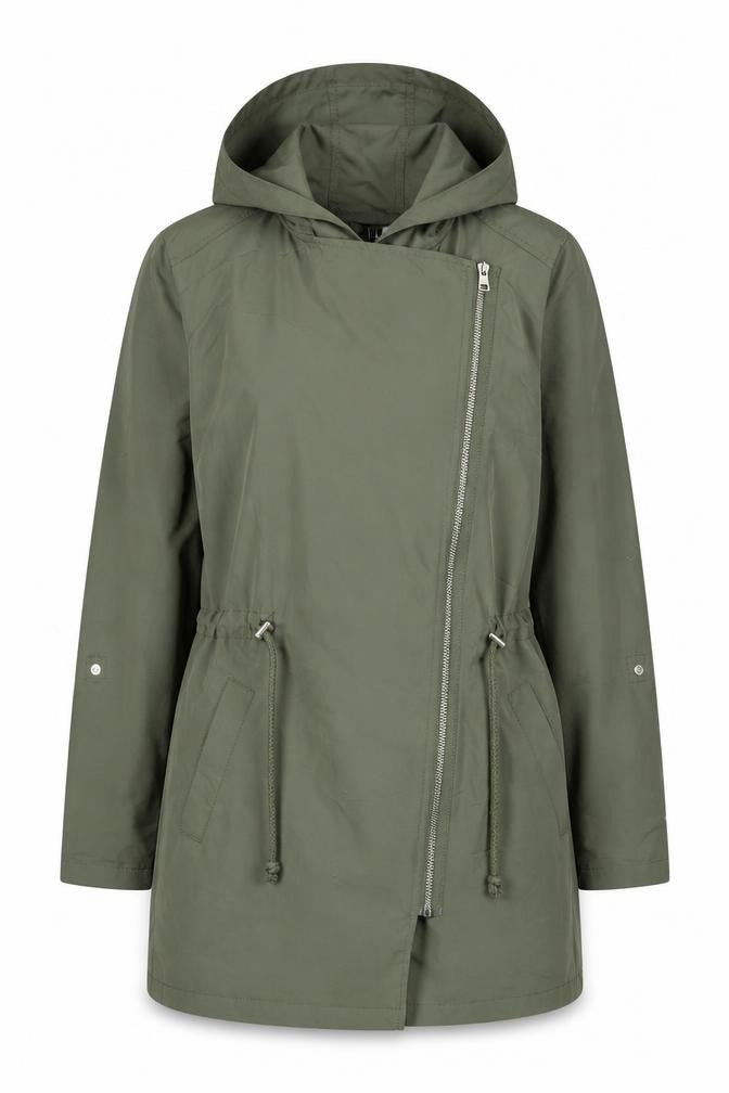 H&M Women's Green Parka Jacket, XS, Hooded, Casual Wear