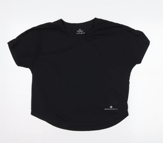 Ronhill Women's Black T-Shirt 10 for Running